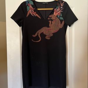 Black Colorful Tiger Dress from ZARA